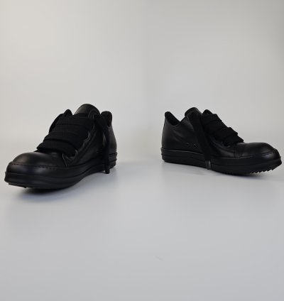 Rick Owens Jumbo Laces Lido Black Sneakers New 42