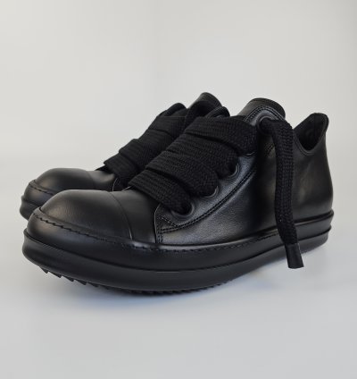 Rick Owens Jumbo Laces Lido Black Sneakers New 43