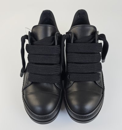 Rick Owens Jumbo Laces Lido Black Sneakers New 43