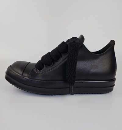 Rick Owens Jumbo Laces Lido Black Sneakers New 46