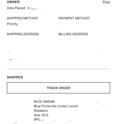 Rick Owens Jumbolace Ramones Pale Blue 42 5 (9 5US)