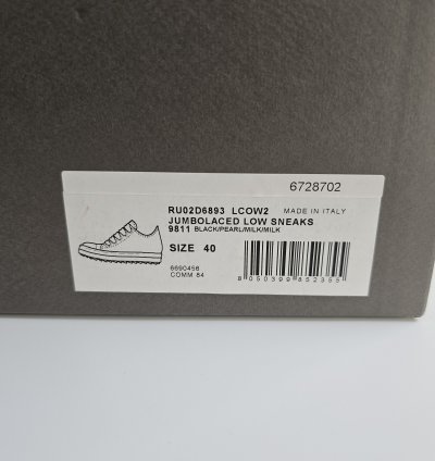 Rick Owens Jumbolaced Porterville Black Sneakers New 40