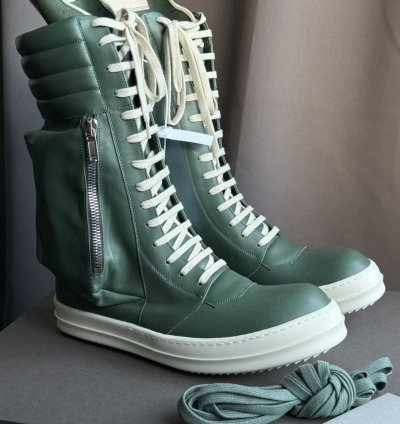 Rick Owens Leather Cargobasket in Teal