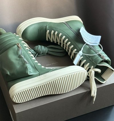 Rick Owens Leather Cargobasket in Teal