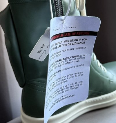 Rick Owens Leather Cargobasket in Teal