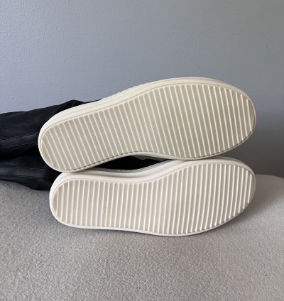 Rick Owens Leather Sock Ramones in Black