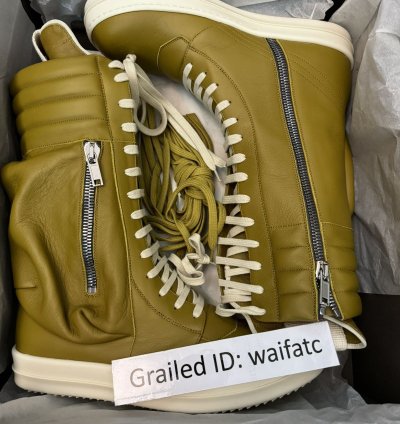 RICK OWENS LEATHER SULPHATE MILK CARGOBASKETS