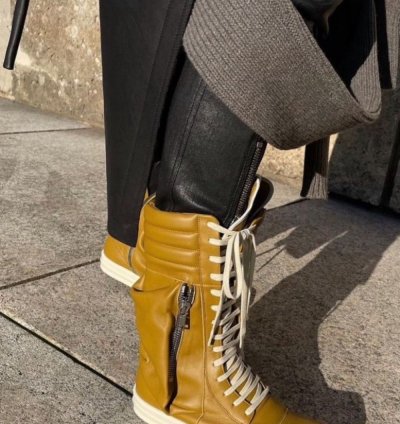 RICK OWENS LEATHER SULPHATE MILK CARGOBASKETS
