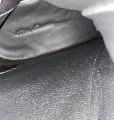 Rick Owens leather zip high top sneakers black on black