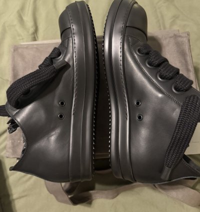Rick Owens Lido Jumbo Laced Low - Blk - 44