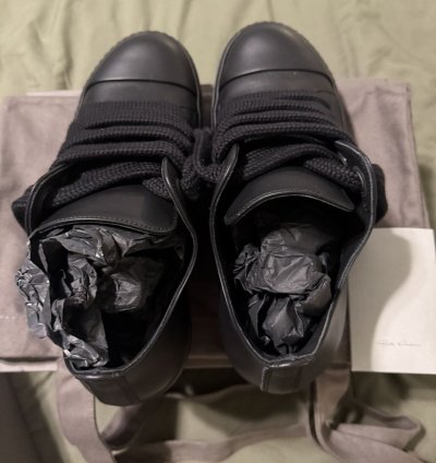 Rick Owens Lido Jumbo Laced Low - Blk - 44