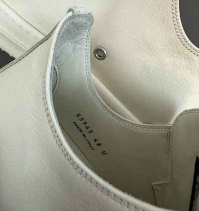 RICK OWENS LIDO MILK JUMBO LACES RAMONES LOW SNEAKERS