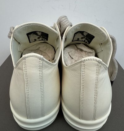 RICK OWENS LIDO MILK JUMBO LACES RAMONES LOW SNEAKERS