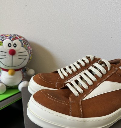 Rick Owens Lido Vintage Sneakers in Clay Milk