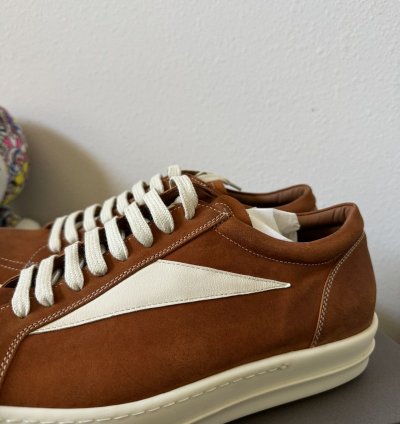 Rick Owens Lido Vintage Sneakers in Clay Milk