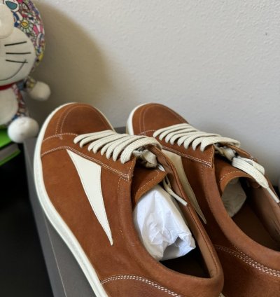 Rick Owens Lido Vintage Sneakers in Clay Milk