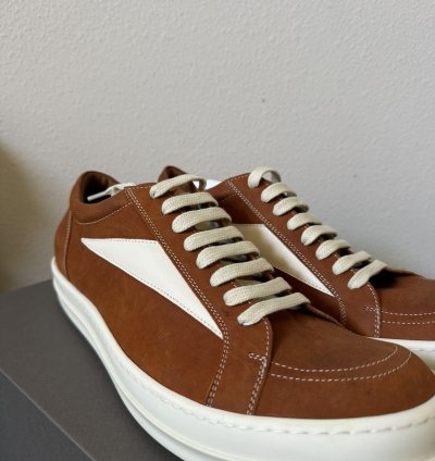 Rick Owens Lido Vintage Sneakers in Clay Milk
