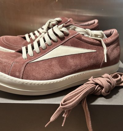 rick owens Lido Vintage Suede Dusty Pink Milk SS24