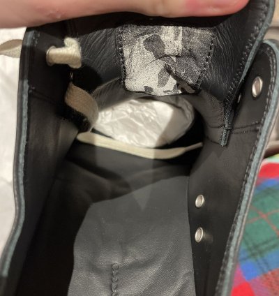 RICK OWENS LOW LEATHER RAMONES NWT