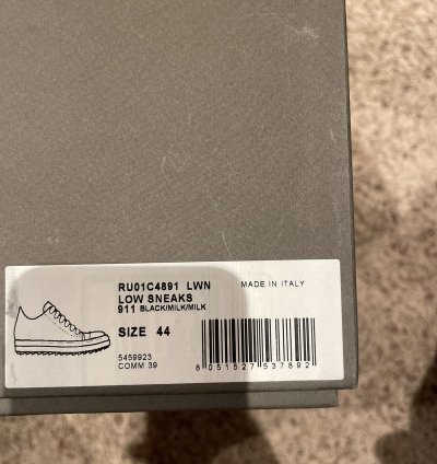 RICK OWENS LOW LEATHER RAMONES NWT