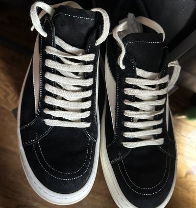 Rick Owens Luxor Black Suede Vintage Sneakers 45