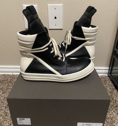 Rick Owens Luxor Geobasket Black Milk Milk Size 44