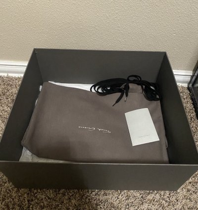 Rick Owens Luxor Geobasket Black Milk Milk Size 44