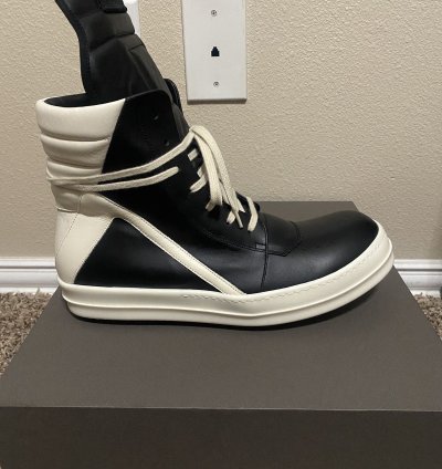Rick Owens Luxor Geobasket Black Milk Milk Size 44