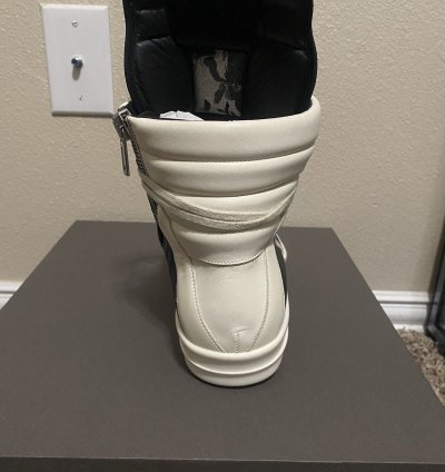 Rick Owens Luxor Geobasket Black Milk Milk Size 44
