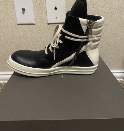 Rick Owens Luxor Geobasket Black Milk Milk Size 44