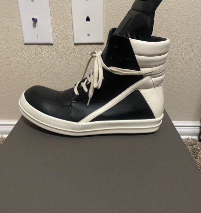 Rick Owens Luxor Geobasket Black Milk Milk Size 44