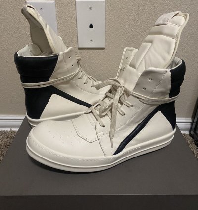 Rick Owens Luxor Geobasket Milk Black Milk Size 44