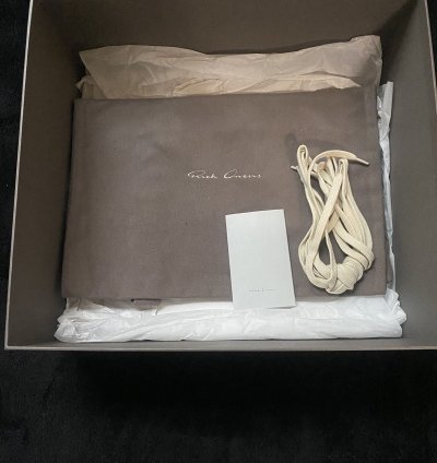 Rick Owens Luxor Geobasket Milk Black Milk Size 44