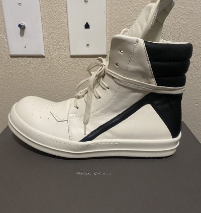 Rick Owens Luxor Geobasket Milk Black Milk Size 44