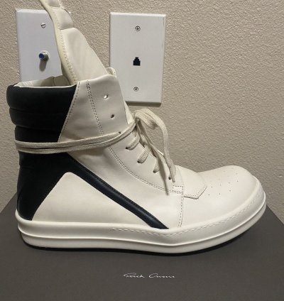 Rick Owens Luxor Geobasket Milk Black Milk Size 44