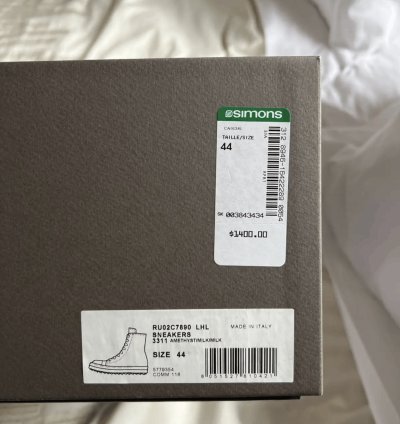 Rick Owens Luxor Pony Hair Ramones Amethyst - Size 44