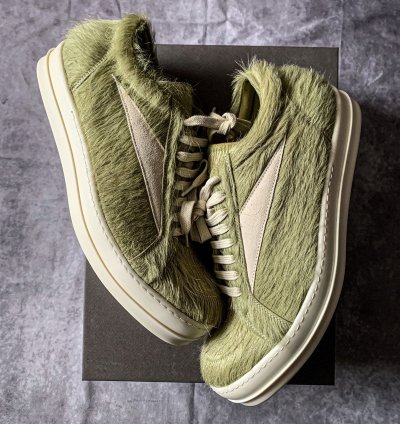 Rick Owens Luxor Runaway Vintage Low Dirty Acid Cow Fur