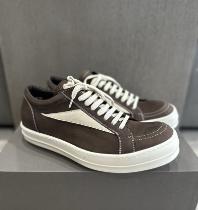 RICK OWENS LUXOR VINTAGE SNEAKER BROWN FW23