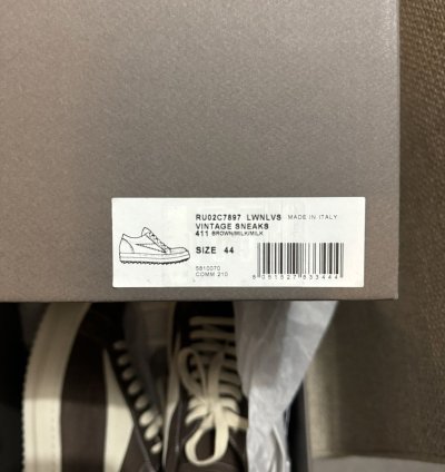 RICK OWENS LUXOR VINTAGE SNEAKER BROWN FW23