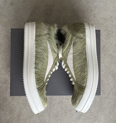 Rick Owens Luxor Vintage Sneaker Dirty Acid Pony Fur 45