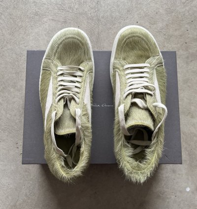 Rick Owens Luxor Vintage Sneaker Dirty Acid Pony Fur 45