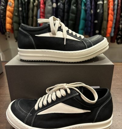 Rick Owens Luxor Vintage Sneaks Black Milk