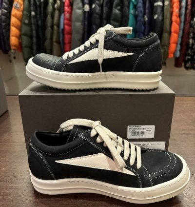Rick Owens Luxor Vintage Sneaks Black Milk