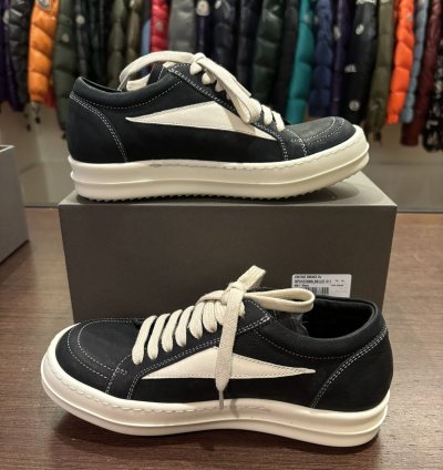 Rick Owens Luxor Vintage Sneaks Black Milk