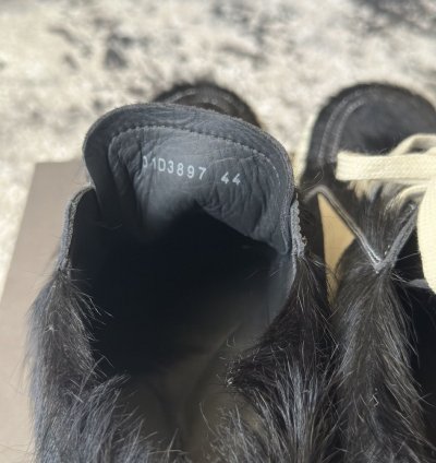 Rick Owens Mainline Calf Hair Vintage Sneakers