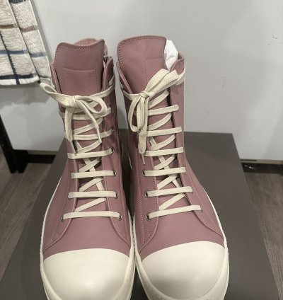 Rick Owens mainline leather ramones dusty pink size 46