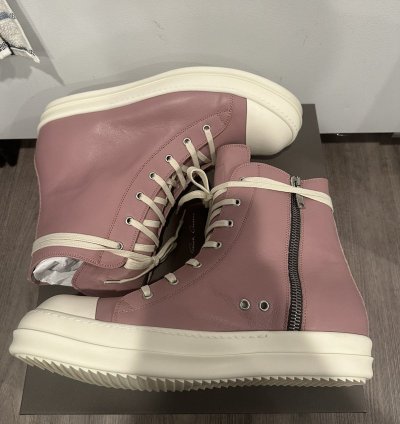 Rick Owens mainline leather ramones dusty pink size 46