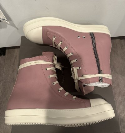 Rick Owens mainline leather ramones dusty pink size 46