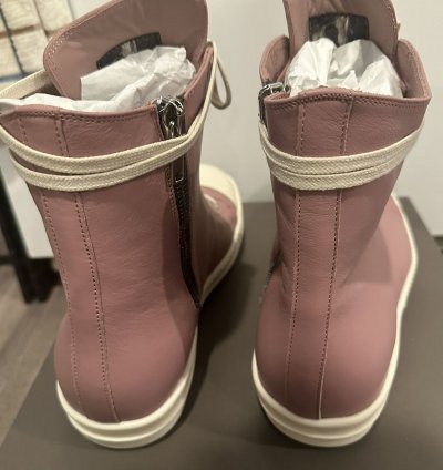 Rick Owens mainline leather ramones dusty pink size 46