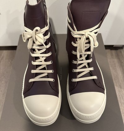 Rick Owens Mainline Leather Ramones High Amethyst Size 43